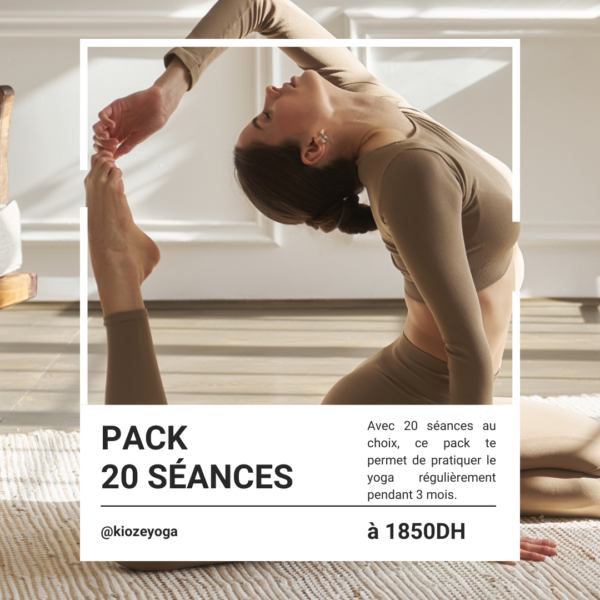 Pack 20 Séances de Yoga - Valable 3 Mois